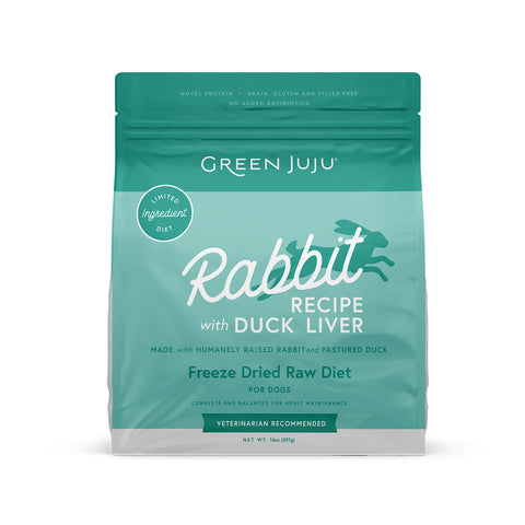 Rabbit Recipe with Duck Liver - Freeze Dried Raw Diet
