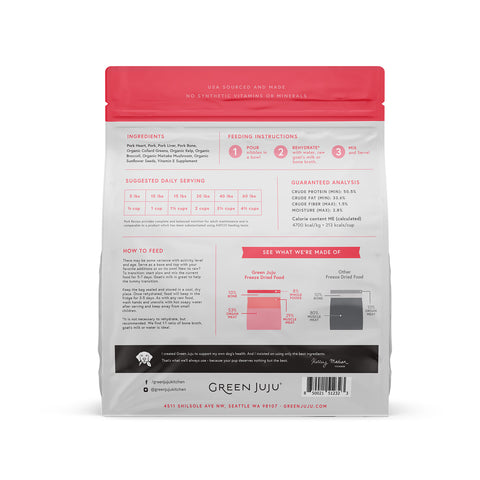 Pork Recipe - Freeze Dried Raw Diet