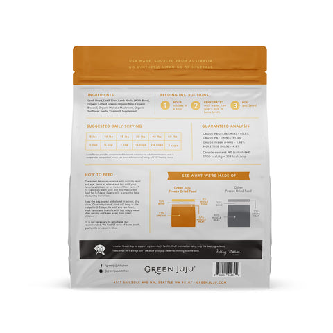 Lamb Recipe - Freeze Dried Raw Diet