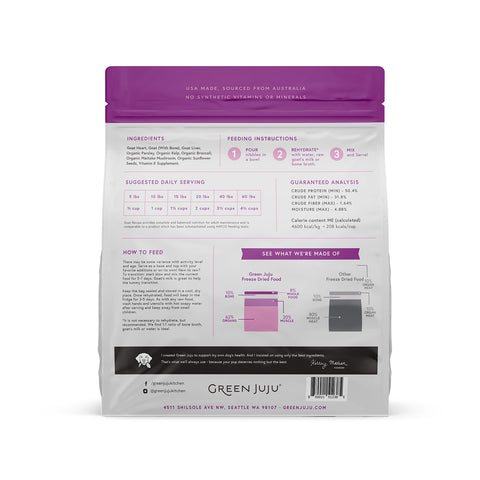 Goat Recipe - Freeze Dried Raw Diet