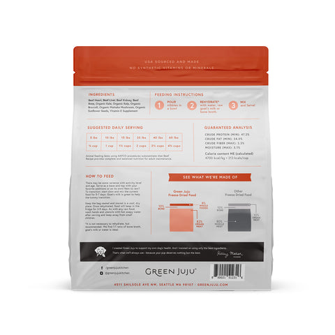 Beef Recipe - Freeze Dried Raw Diet