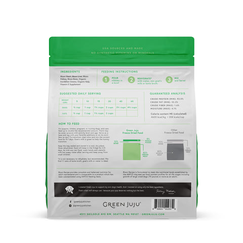 Bison Recipe - Freeze Dried Raw Diet