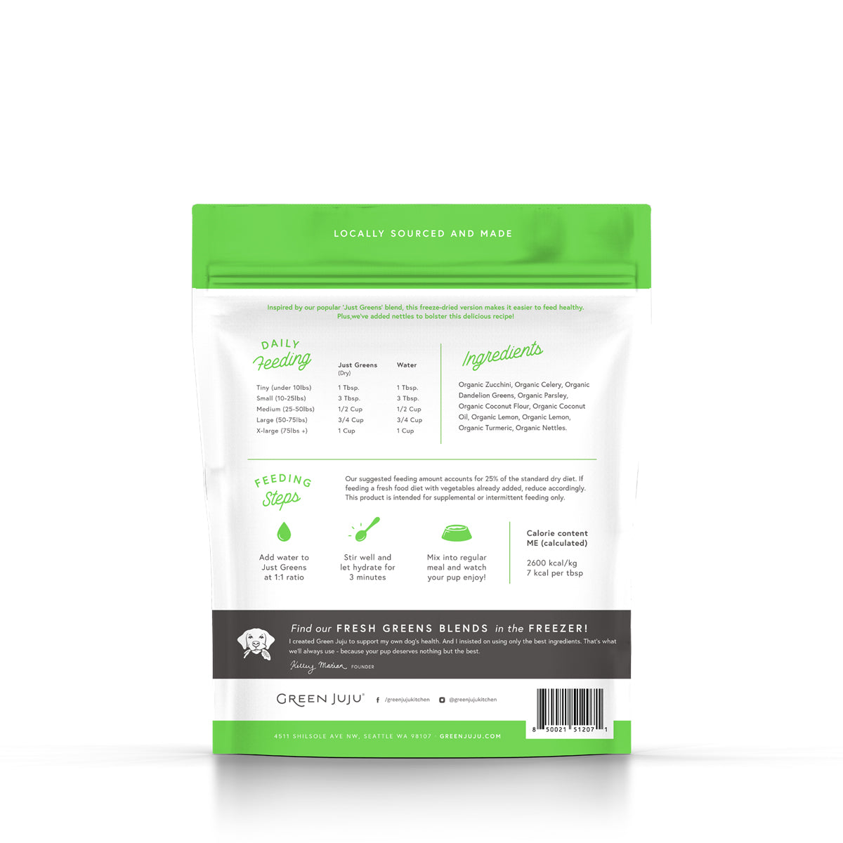 Freeze-Dried Just Greens Blend with Nettles – Green Juju