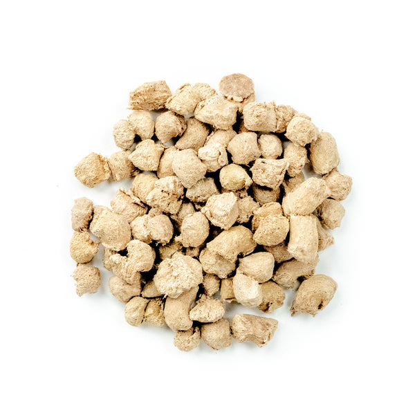 A pile of pork recipe freeze dried dog and cat food