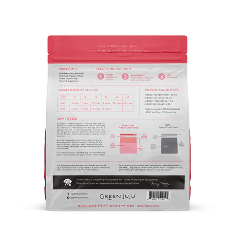 Pork Recipe - Freeze Dried Raw Diet